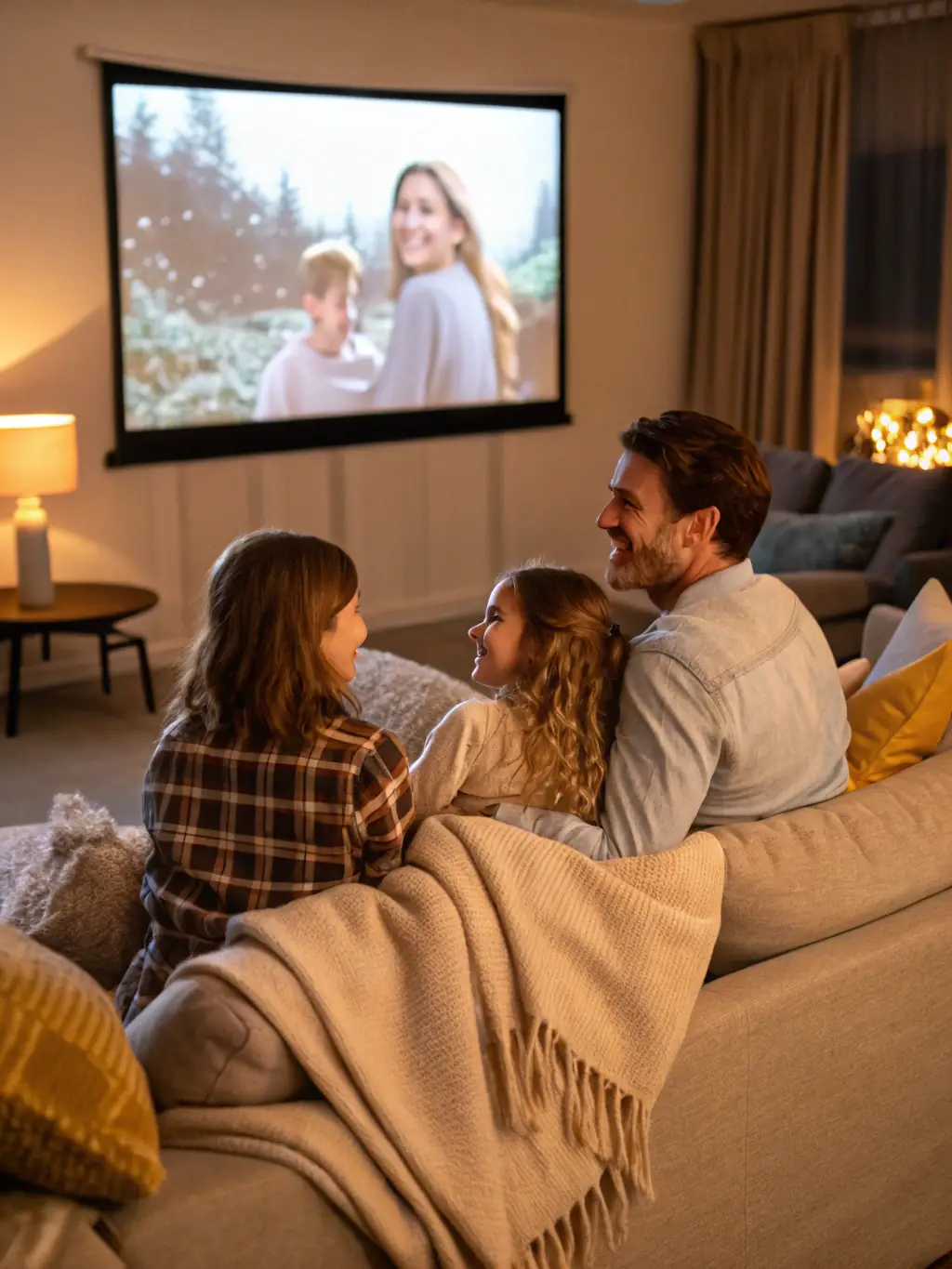 A high-resolution image of a happy family enjoying a spotless home, cleaned by Selka Cleaning Company, showcasing the peace of mind we provide.
